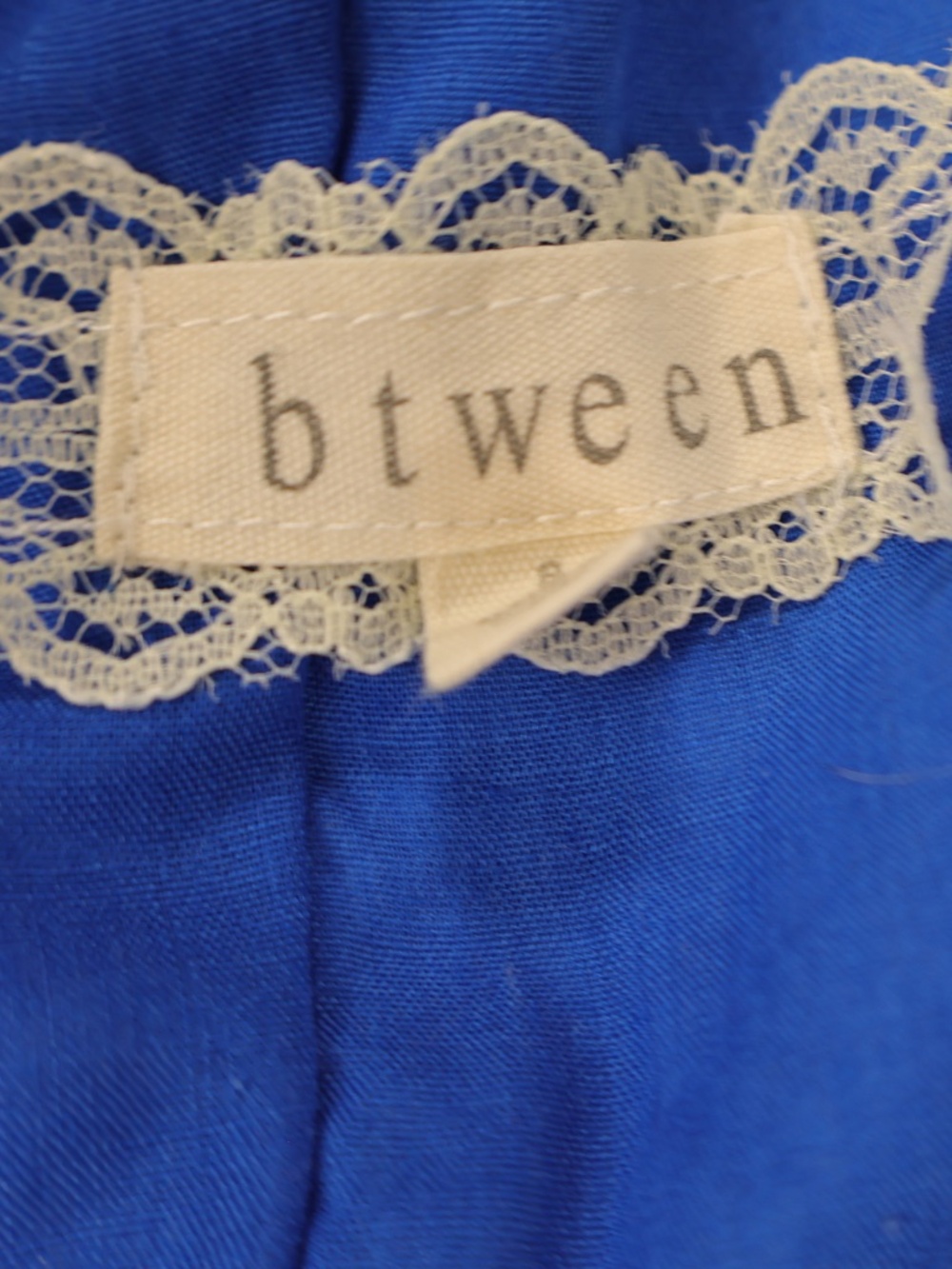 Btween Blue Floral Ruffle Dress Girls Size 8 Open Back Bow Cotton - Picture 6 of 9